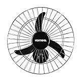 Ventilador de Parede Oscilante, 3 Pás Premium, Preto, 50cm, Bivolt, Ventisol